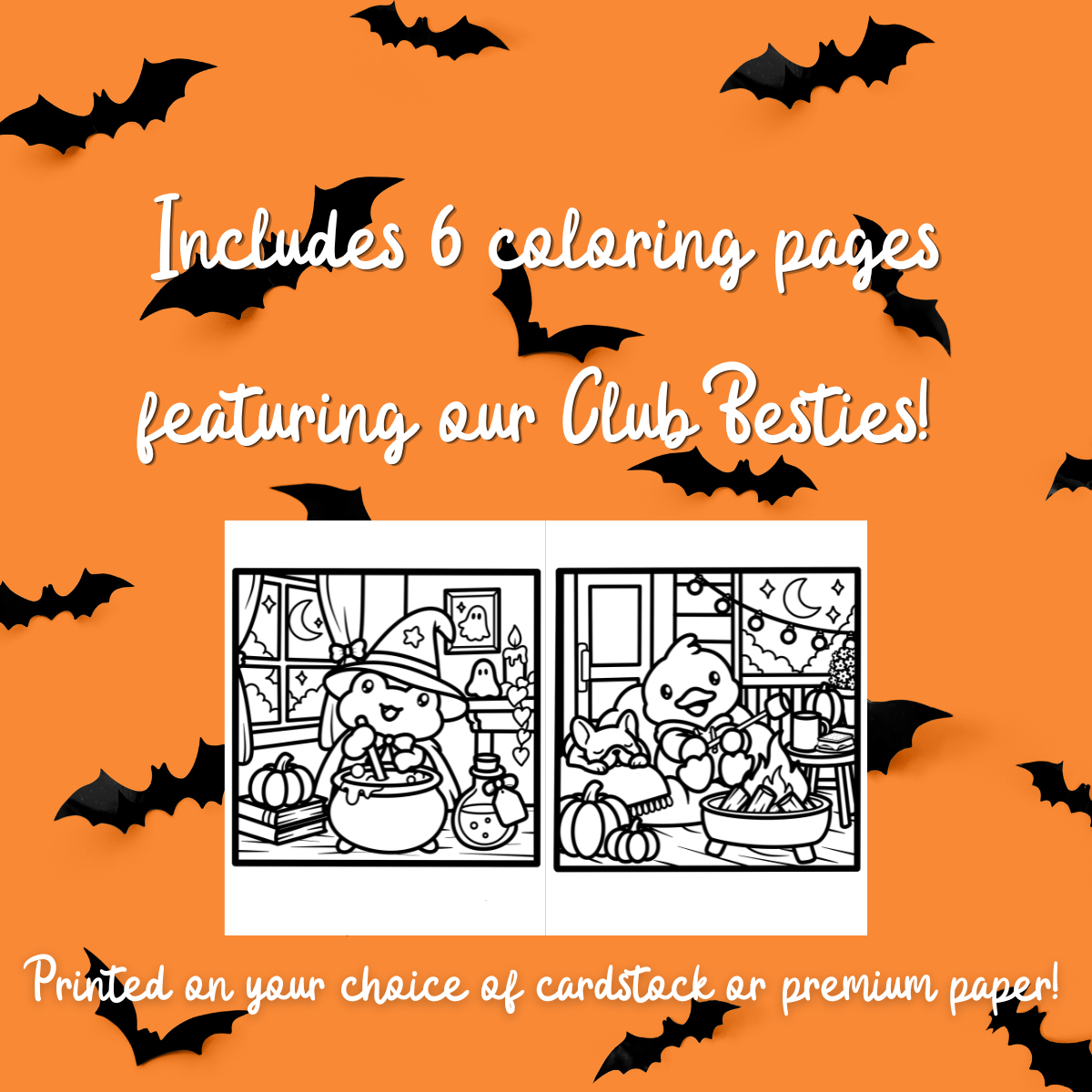 Halloween Sparkle Coloring Club Pages