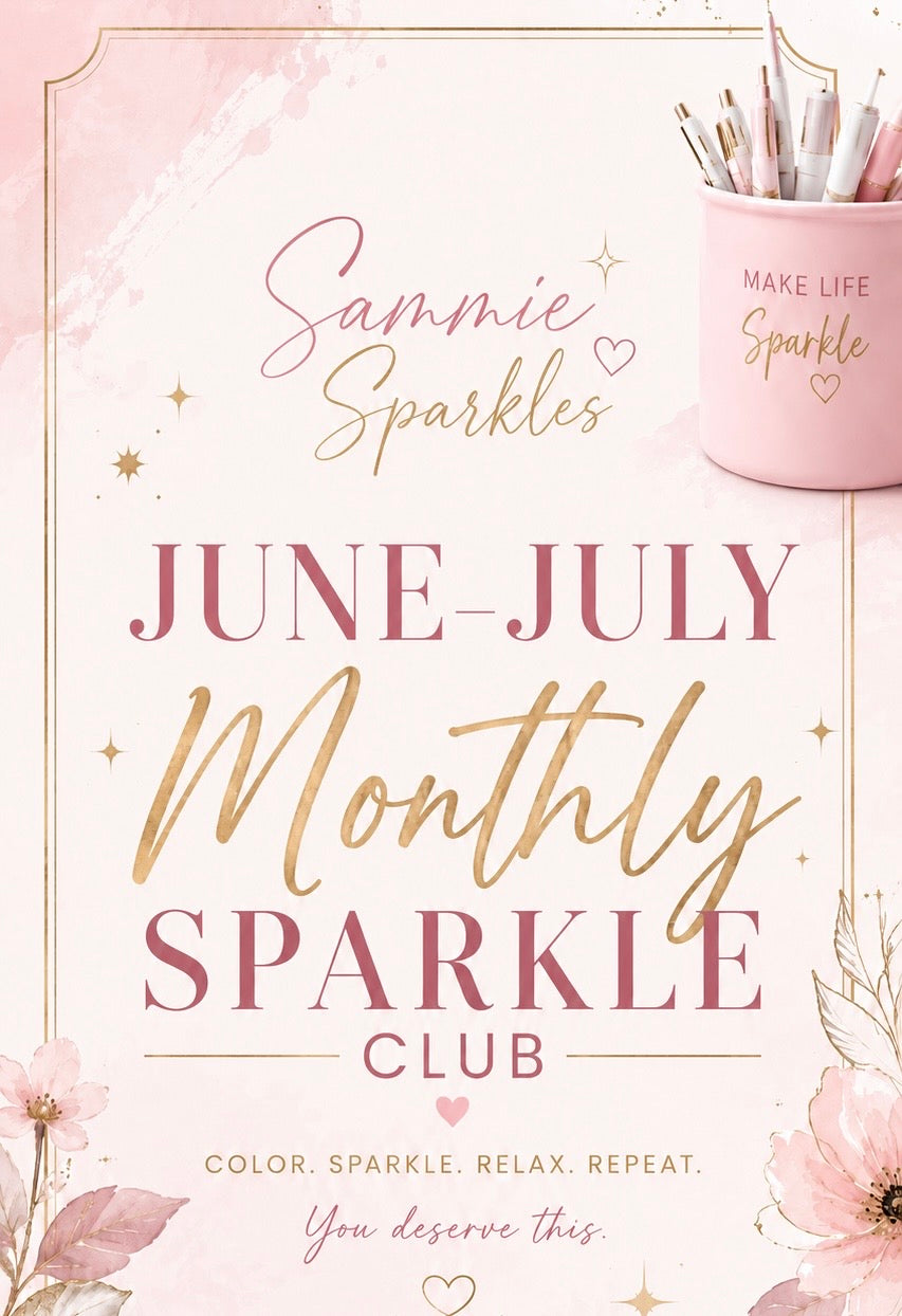 JUNE-JULY Monthly Sparkle Coloring Club Pages